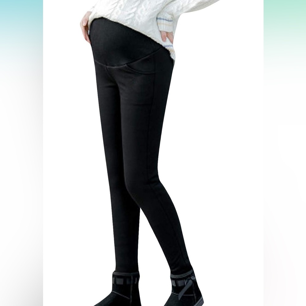 Maternity Women Winter Fleece Lined Sweatpants Athletic Sherpa Pants Joggers
